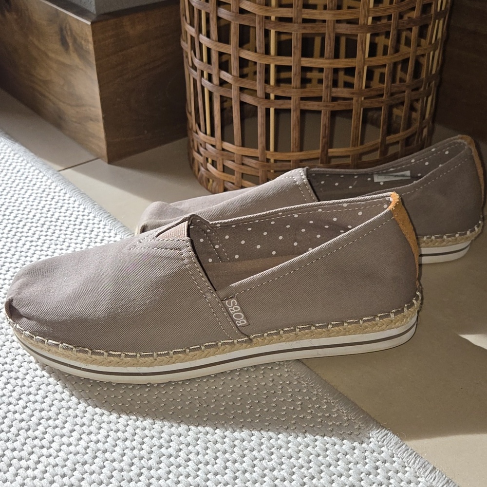 Bobs Breeze memory foam slip on Espadrille Woven Skecher 8 Spring Comfy Business - Picture 15 of 16